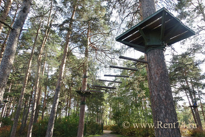 Аттракцион Лесной экстрим с различными трассами в парке Гагарина