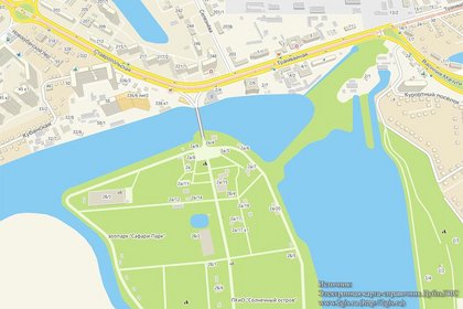 ПКиО Солнечный  остров на карте Краснодара