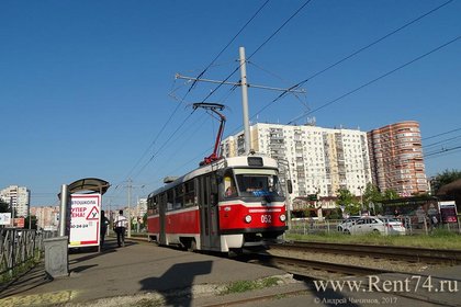 Трамваи по проспекту Чекистов в Краснодаре