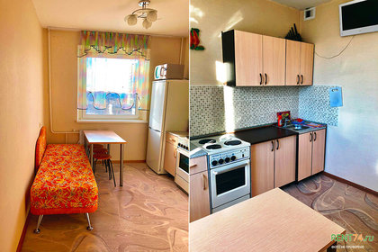 Кухонный гарнитур и обеденная зона на кухне