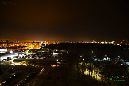 Вид из окна посуточной квартиры в Челябинске, район С/З